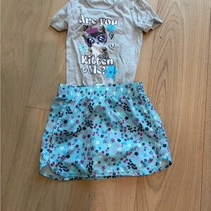 BCG Blue Floral Kids Skirt